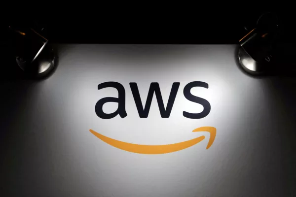FILE PHOTO: The logo of Amazon Web Services (AWS) is seen in Santiago